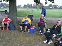 Unterm Kastanienbaum PSV Salzwedel September 2014  Peter Bosse; Willi Arno Fibich; Heinz Stratmann; Heiner Kersting (RSV Gardelegen); stehend- Paul-Gerhard Römermann