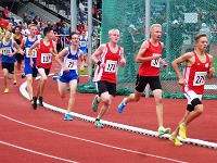 Max Singer (174) bei den Deutschen Jugendmeisterschaften (MW 15) in Köln erreicht als einziger Niedersachse im 3000 m Lauf die Qualifikation und wurde Achte