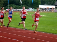 Max Singer (Nr.081) in der Schlussrunde bei den NLV-Meisterschaften in Wihelmshaven (20.Juli 2014) im 3000 m Lauf (M 15) hier siegt er mit vier Sekunden Vorsprung